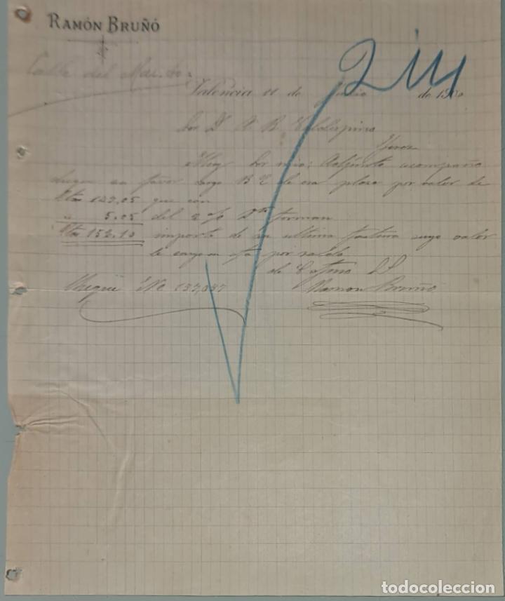 Cartas comerciales: Ram&oacute;n Bru&ntilde;&oacute;. Valencia. Espa&ntilde;a 1900 - Foto 1