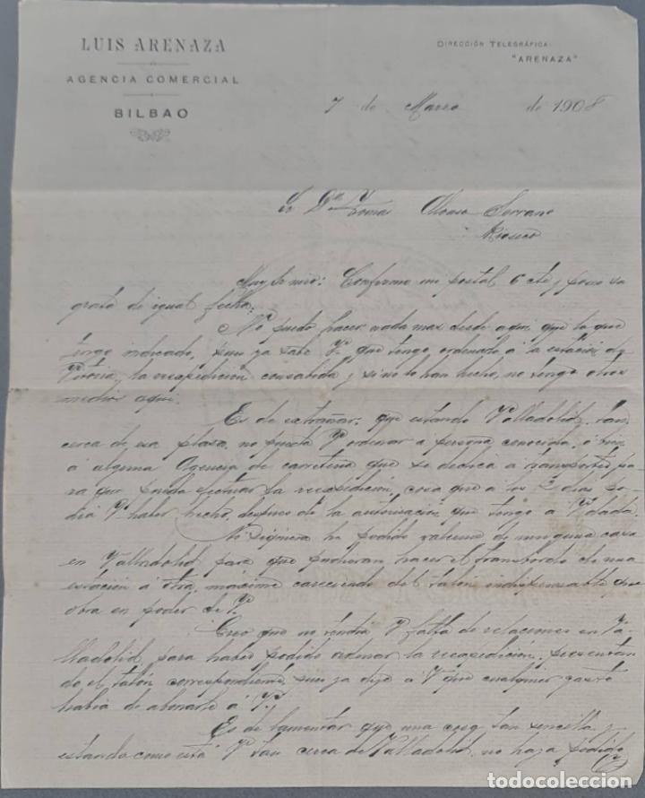 Lettere commerciali: Luis Arenaza. Taller de Forja. Bilbao. Espa&ntilde;a 1908