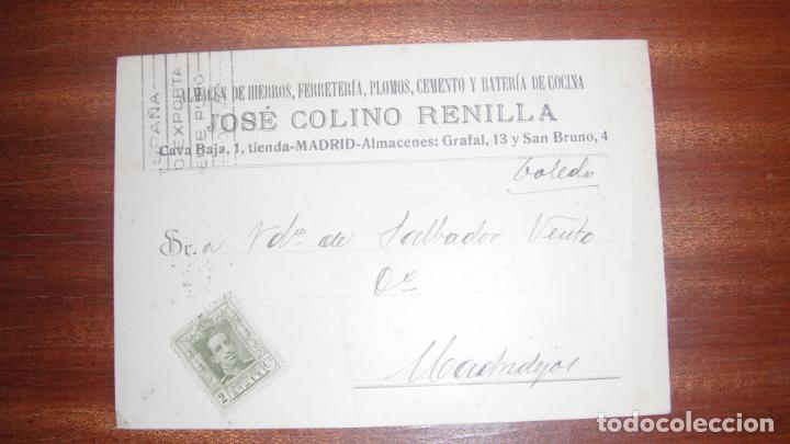 Lettres commerciales: CARTA COMERCIAL CON SELLO DE ALFONSO XIII, DE JOSE COLINO RENILLA, MADRID 1920 APROX.