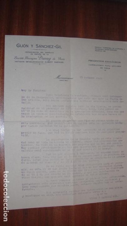 Lettres commerciales: CARTA COMERCIAL GIJON Y SANCHEZ-GIL, MANZANARES (CIUDAD REAL) 1955