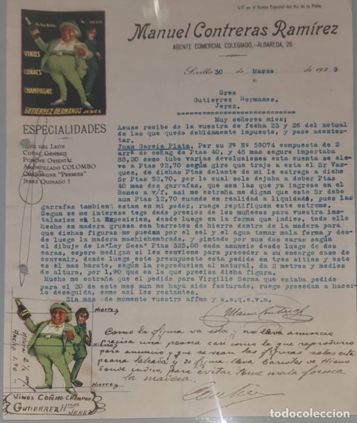 Lettres commerciales: Manuel Contreras Ram&iacute;rez. Agente Comercial colegiado. Sevilla. Espa&ntilde;a 1929