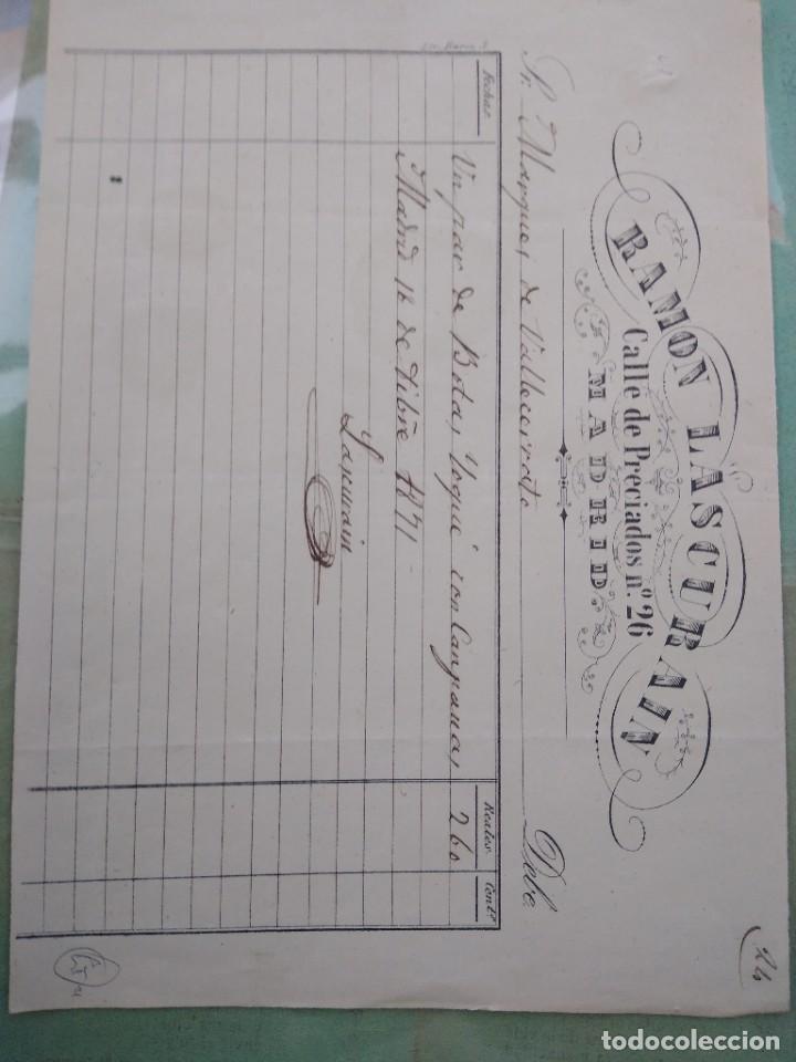 Lettere commerciali: Ram&oacute;n Lascurain. Calle Preciados. Firma propietario. . Madrid. .