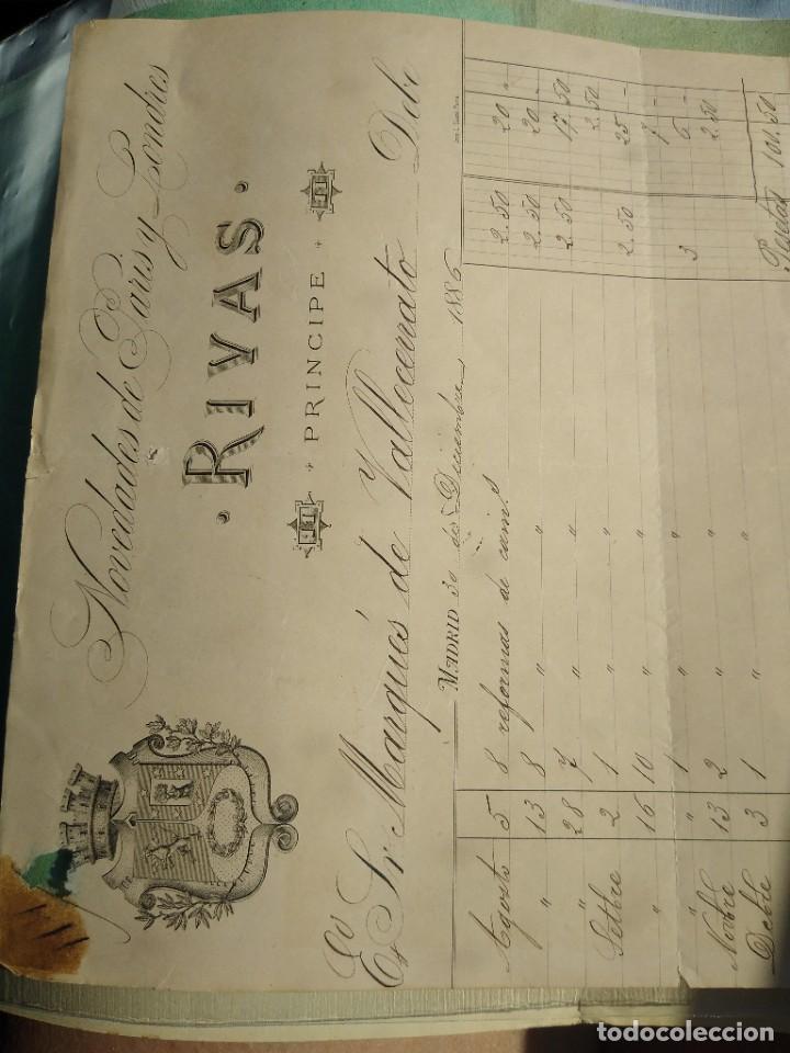 Lettere commerciali: No edades de Par&iacute;s y Londres. Rivas Firma propietario. Madrid.