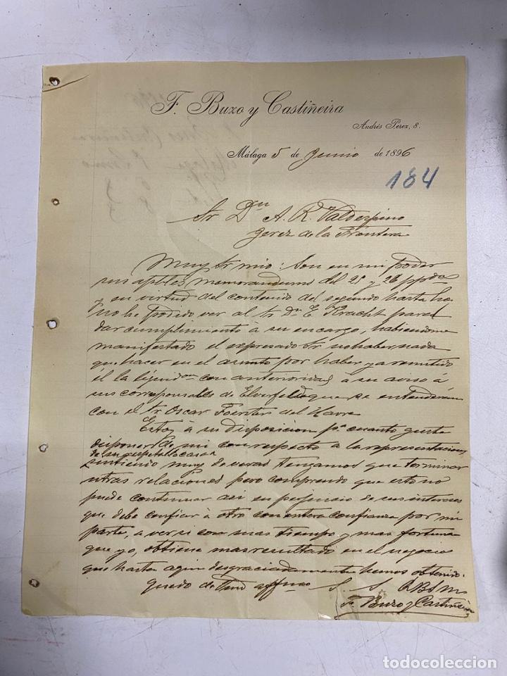 Cartas comerciales: CARTA COMERCIAL. F. BUXO Y CASTI&Ntilde;EIRA. M&Aacute;LAGA, 1896. VER