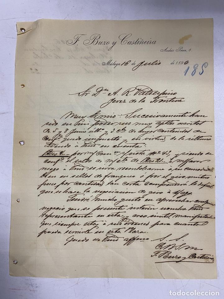 Lettres commerciales: CARTA COMERCIAL. F. BUXO Y CASTI&Ntilde;EIRA. M&Aacute;LAGA, 1896. VER