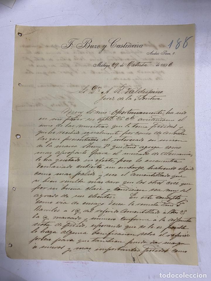 Lettres commerciales: CARTA COMERCIAL. F. BUXO Y CASTI&Ntilde;EIRA. M&Aacute;LAGA, 1896. VER