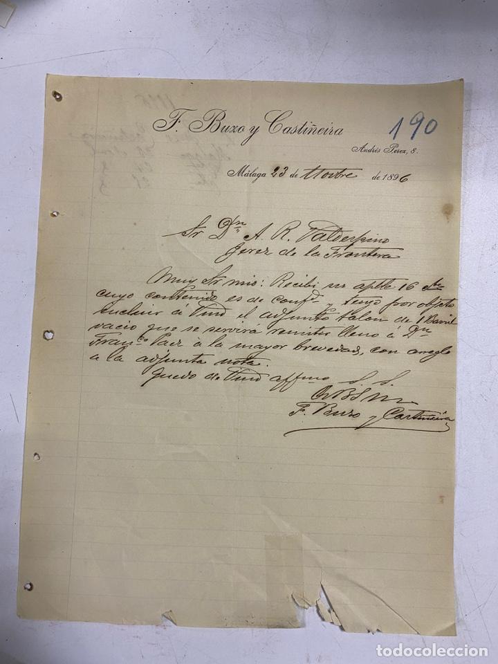 Cartas comerciales: CARTA COMERCIAL. F. BUXO Y CASTI&Ntilde;EIRA. M&Aacute;LAGA, 1896. VER