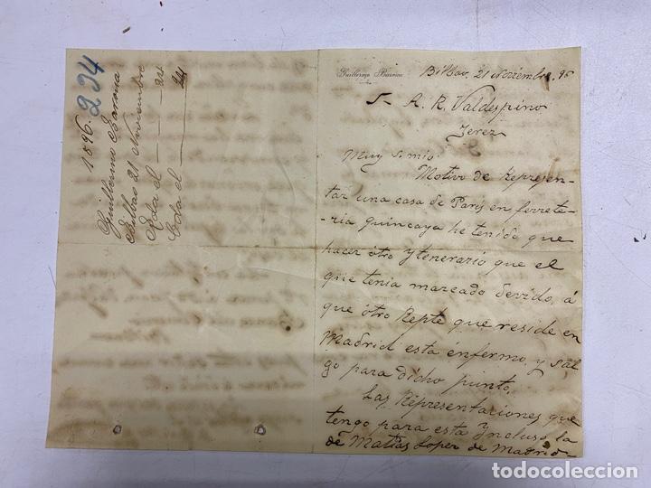 Lettere commerciali: CARTA COMERCIAL. GUILLERMO BARONA. BILBAO, 1896. VER