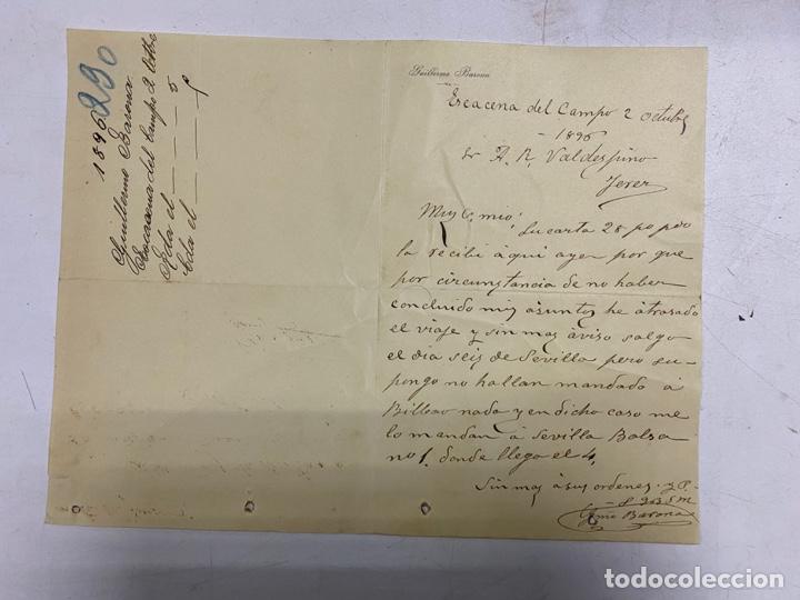 Lettere commerciali: CARTA COMERCIAL. GUILLERMO BARONA. BILBAO, 1896. VER