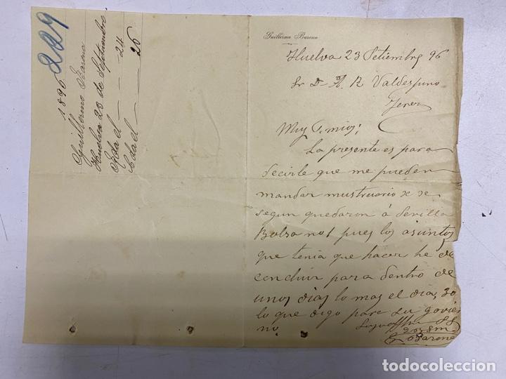 Cartas comerciales: CARTA COMERCIAL. GUILLERMO BARONA. BILBAO, 1896. VER