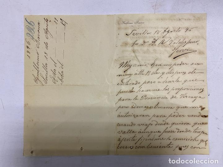 Lettere commerciali: CARTA COMERCIAL. GUILLERMO BARONA. BILBAO, 1896. VER