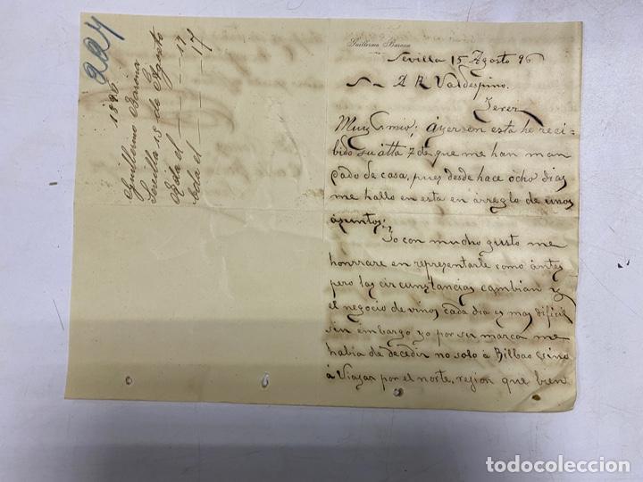Lettere commerciali: CARTA COMERCIAL. GUILLERMO BARONA. BILBAO, 1896. VER