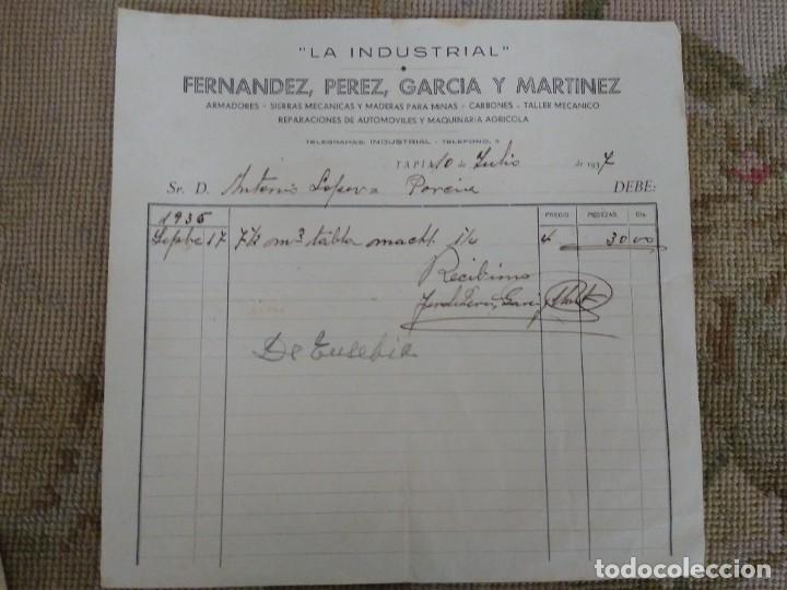Gesch&auml;ftsbriefe: La Industrial. Fern&aacute;ndez, P&eacute;rez, Garc&iacute;a y Mart&iacute;nez Tapia. Armadores firma propietario