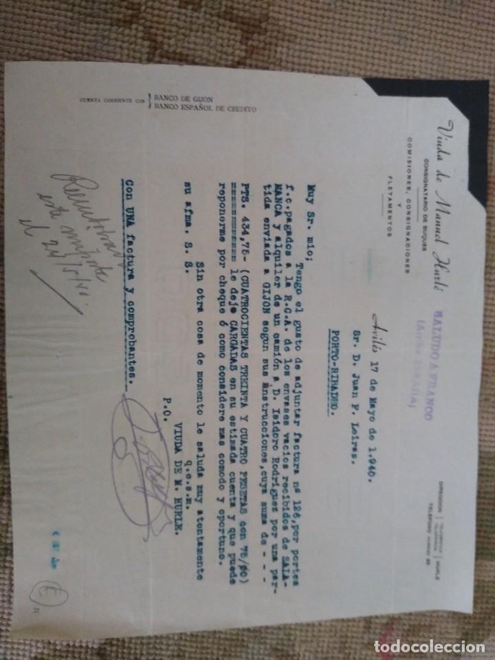 Gesch&auml;ftsbriefe: Viuda de Manuel Hurle. Consignatario de Buques. Avil&eacute;s. Asturias.