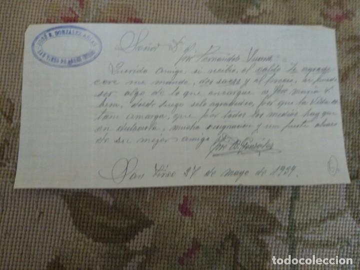 Gesch&auml;ftsbriefe: Jos&eacute; Gonz&aacute;lez Arias San Tirso de Abres. Asturias 1939.