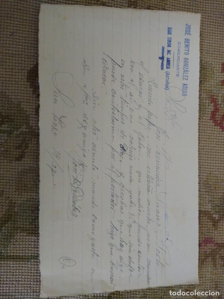 Gesch&auml;ftsbriefe: Jos&eacute; Gonz&aacute;lez Arias San Tirso de Abres. Asturias 1939.