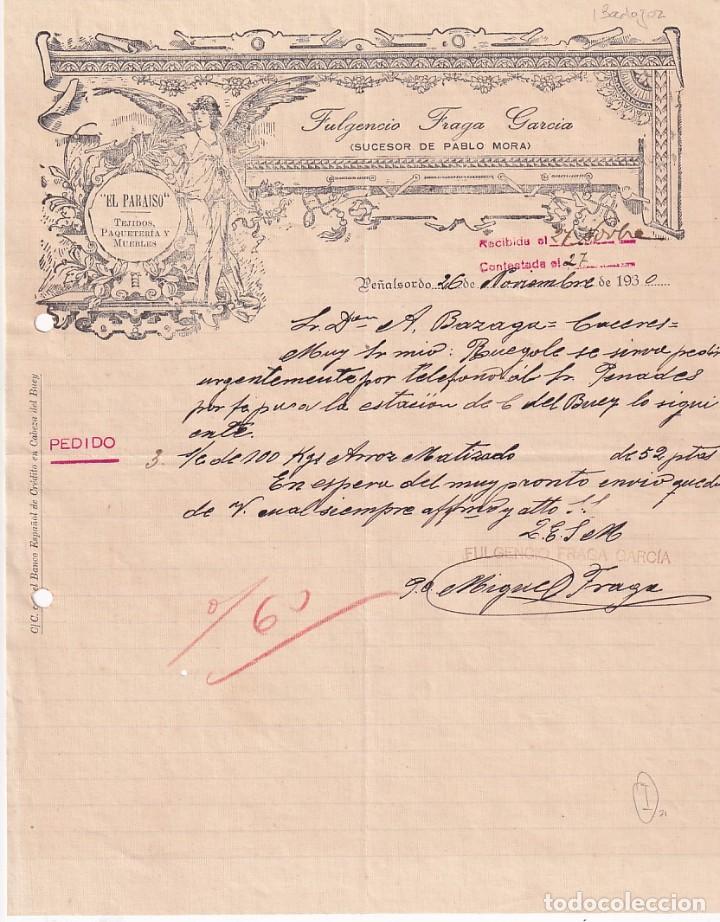 Gesch&auml;ftsbriefe: Fulgencio Fraga Garc&iacute;a Sucesor de Pablo Mora Pe&ntilde;alsordo Badajoz. Firma