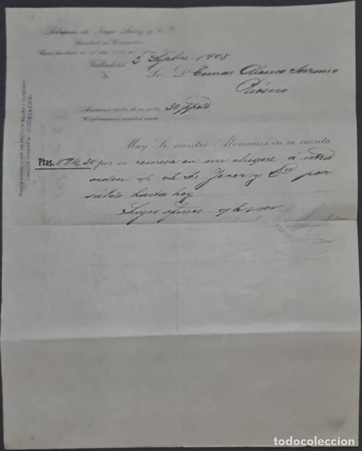 Gesch&auml;ftsbriefe: Sobrinos de Jorge S&aacute;enz y C&ordf;. Almacenes por mayor de Quincalla y Ferreter&iacute;a. Valladolid. Espa&ntilde;a 1905