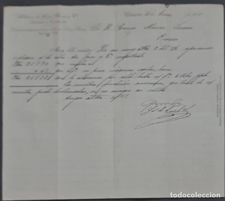 Cartas comerciais: Sobrinos de Jorge S&aacute;enz y C&ordf;. Almacenes por mayor de Quincalla y Ferreter&iacute;a. Valladolid. Espa&ntilde;a 1911
