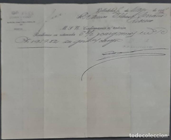 Cartas comerciales: Jover y Comp. Valladolid. Espa&ntilde;a 1905 - Foto 1