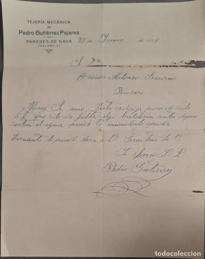 Cartas comerciales: Pedro Guti&eacute;rrez Pajares. Tejer&iacute;a mec&aacute;nica. Palencia. Espa&ntilde;a 1929