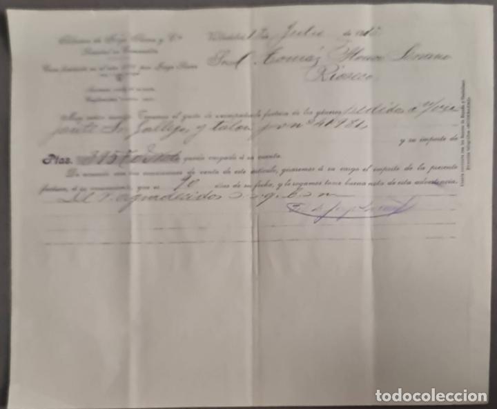 Cartas comerciais: Sobrinos de Jorge S&aacute;enz y C&ordf;. Almacenes por mayor de Quincalla y Ferreter&iacute;a. Valladolid. Espa&ntilde;a 1915