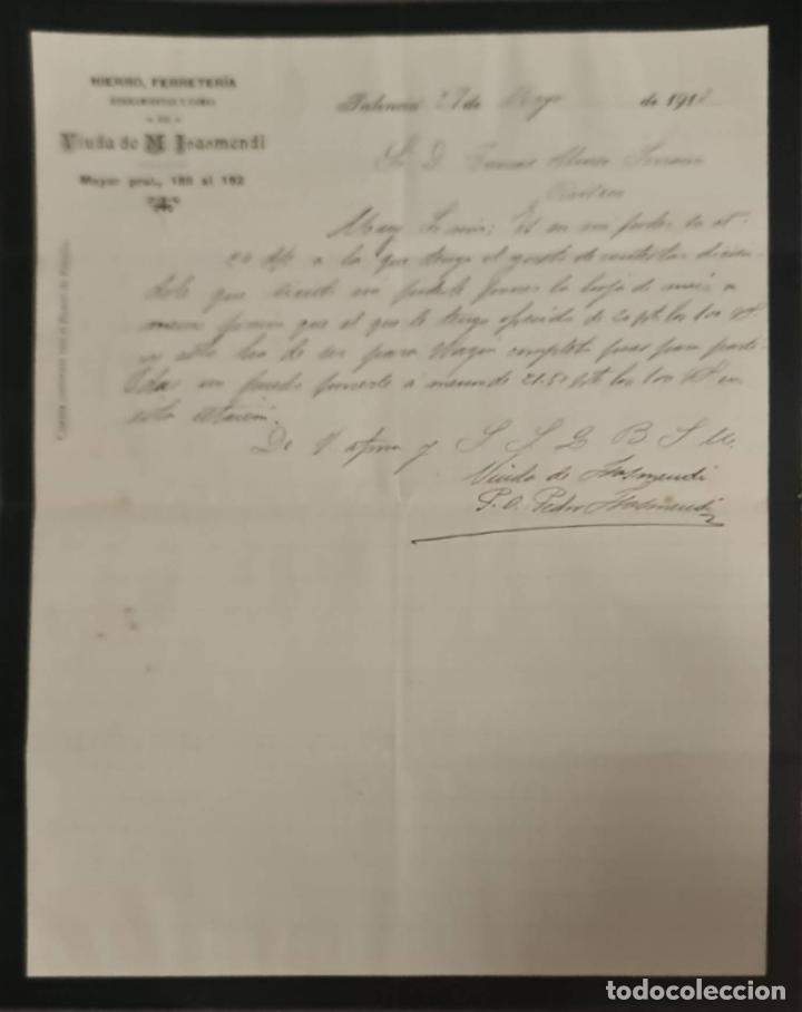 Gesch&auml;ftsbriefe: Viuda de M. Isasmendi. Hierro y Ferreter&iacute;a. Palencia. Espa&ntilde;a 1913