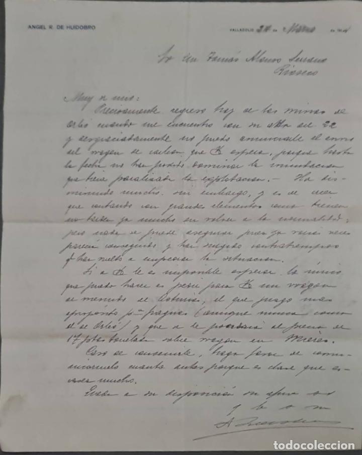 Cartas comerciales: Angel R. de Huidobro. Sociedad Hullera Espa&ntilde;ola. Carbonera Espa&ntilde;ola. Valladolid. Espa&ntilde;a 1914
