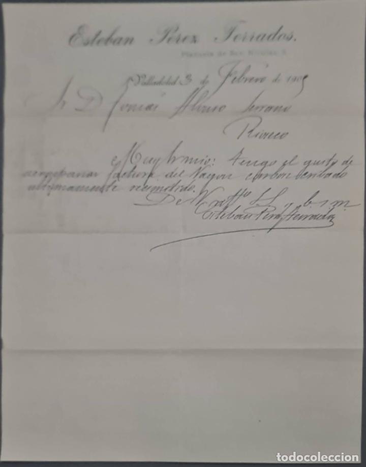 Commercial Letters: Esteban P&eacute;rez Ferrados. Valladolid. Espa&ntilde;a 1905