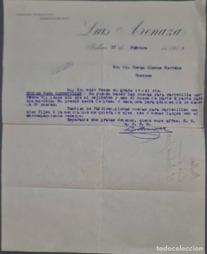 Commercial Letters: Luis Arenaza. Taller de Forja. Bilbao. Espa&ntilde;a 1912