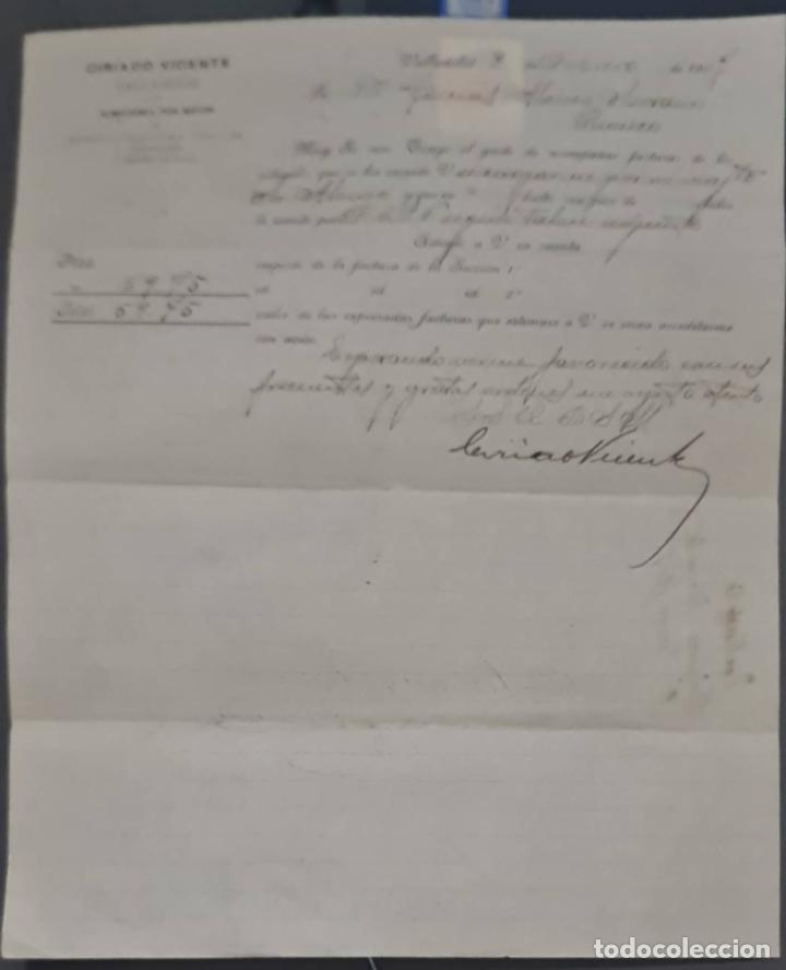 Commercial Letters: Ciriaco Vicente. Almacenes al por mayor. Valladolid. Espa&ntilde;a 1907