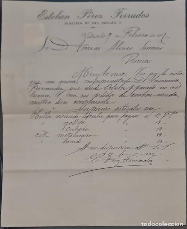 Commercial Letters: Esteban P&eacute;rez Ferrados. Valladolid. Espa&ntilde;a 1907