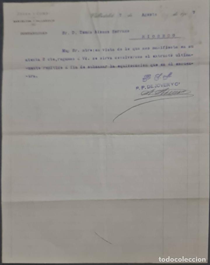 Cartas comerciales: Jover y Comp. Valladolid. Espa&ntilde;a 1907 - Foto 1