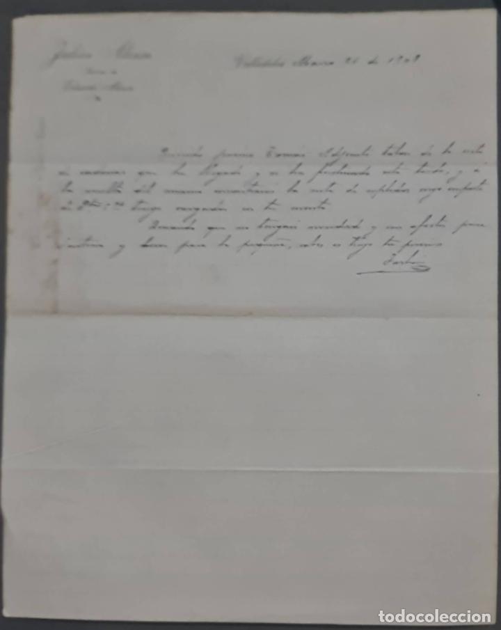 Commercial Letters: Juli&aacute;n Alonso. Sucesor de Eduardo Alonso. Valladolid. Espa&ntilde;a 1908