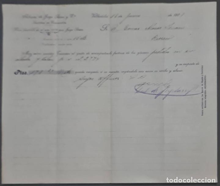 Commercial Letters: Sobrinos de Jorge S&aacute;enz y C&ordf;. Almacenes por mayor de Quincalla y Ferreter&iacute;a. Valladolid. Espa&ntilde;a 1908