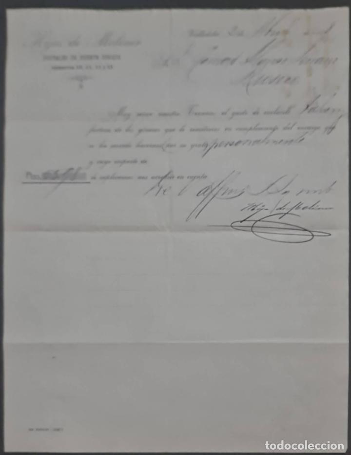 Commercial Letters: Hijos de Moliner. Almac&eacute;n de quincalla, loza y cristal. Valladolid. Espa&ntilde;a 1908