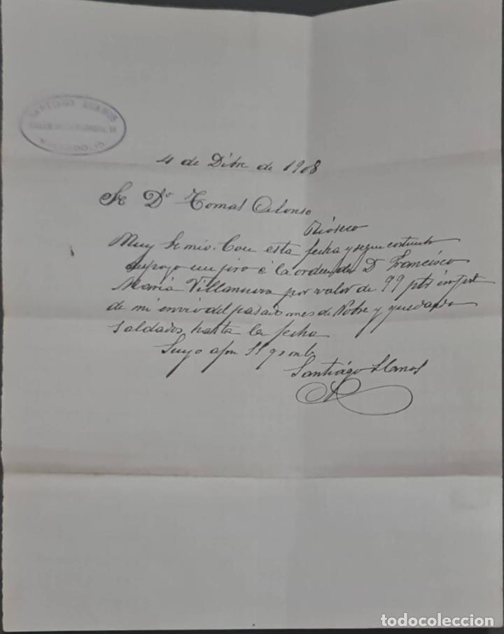Commercial Letters: Santiago Llanos.Herrer&iacute;a y Cerrajer&iacute;a. Valladolid. Espa&ntilde;a 1908