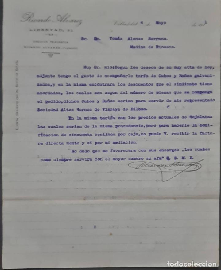 Commercial Letters: Ricardo Alvarez. Valladolid. Espa&ntilde;a 1911