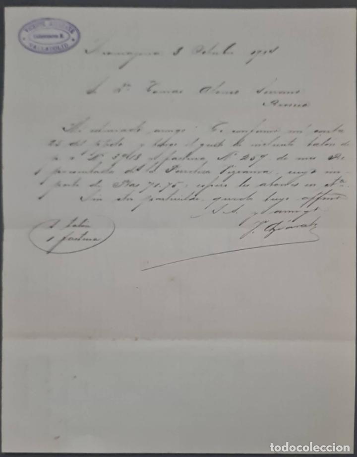Commercial Letters: Vicente Azcarate. Colmenares E. Valladolid. Espa&ntilde;a 1914