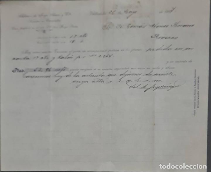 Commercial Letters: Sobrinos de Jorge S&aacute;enz y C&ordf;. Almacenes por mayor de Quincalla y Ferreter&iacute;a. Valladolid. Espa&ntilde;a 1907