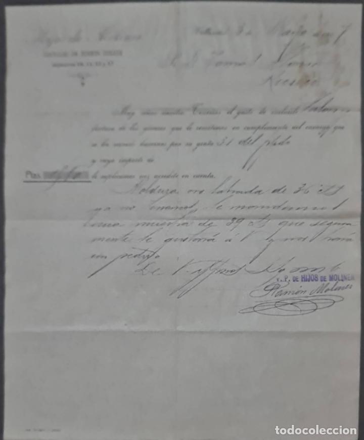 Commercial Letters: Hijos de Moliner. Almac&eacute;n de quincalla, loza y cristal. Valladolid. Espa&ntilde;a 1907