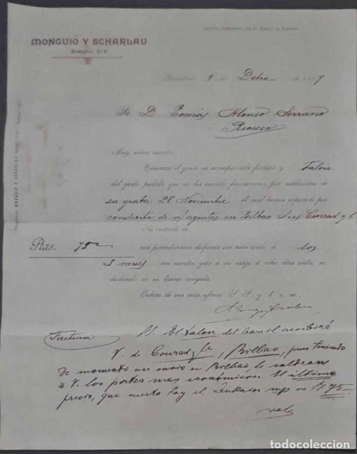 Commercial Letters: Mongui&oacute; y Scharlau. Barnices para litograf&iacute;a. Barcelona. Espa&ntilde;a 1907