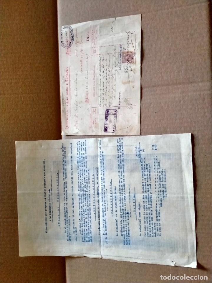 Commercial Letters: documento de aguas de torremolinos 1897 y documento 1937 muy raros