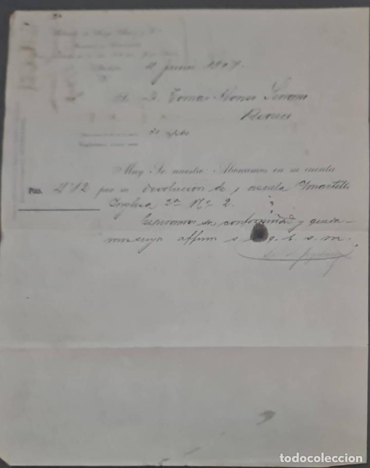 Lettres commerciales: Sobrinos de Jorge S&aacute;enz y C&ordf;. Almacenes por mayor de Quincalla y Ferreter&iacute;a. Valladolid. Espa&ntilde;a 1907