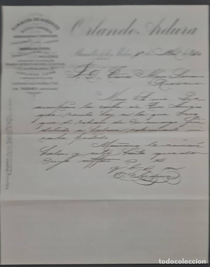 Cartas comerciais: Orlando Ardura. Almac&eacute;n de hierros. Herramientas y Ferreter&iacute;a. Le&oacute;n. Espa&ntilde;a 1910