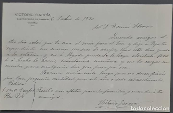 Cartas comerciais: Victorio Garc&iacute;a. Zamora. Espa&ntilde;a 1930