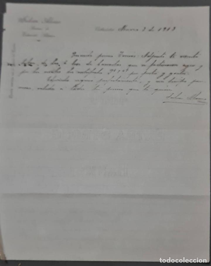 Cartas comerciais: Juli&aacute;n Alonso. Sucesor de Eduardo Alonso. Valladolid. Espa&ntilde;a 1913