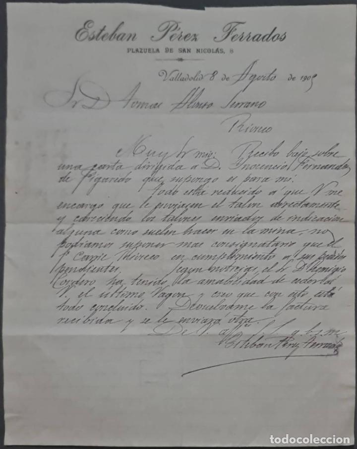 Cartas comerciais: Esteban P&eacute;rez Ferrados. Valladolid. Espa&ntilde;a 1905