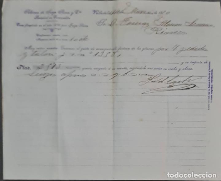 Gesch&auml;ftsbriefe: Sobrinos de Jorge S&aacute;enz y C&ordf;. Almacenes por mayor de Quincalla y Ferreter&iacute;a. Valladolid. Espa&ntilde;a 1910