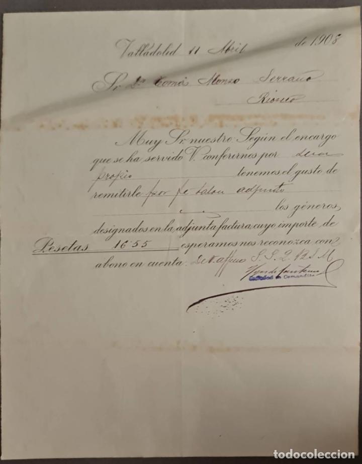 Cartas comerciais: Hijos de Cantero y C&iacute;a. S.en C.Almac&eacute;n de drogas, productos qu&iacute;micos y farmac&eacute;uticos.Valladolid 1908